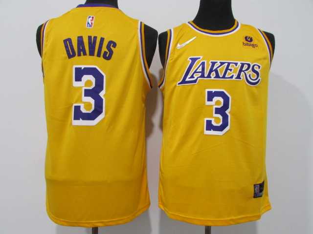 Lakers 3 Anthony Davis Yellow Nike Diamond 75th Anniversary City Edition Swingman Jersey,We sell and wholesale Lakers 3 Anthony Davis Yellow Nike Diamond 75th Anniversary City Edition Swingman Jersey on line form chian!